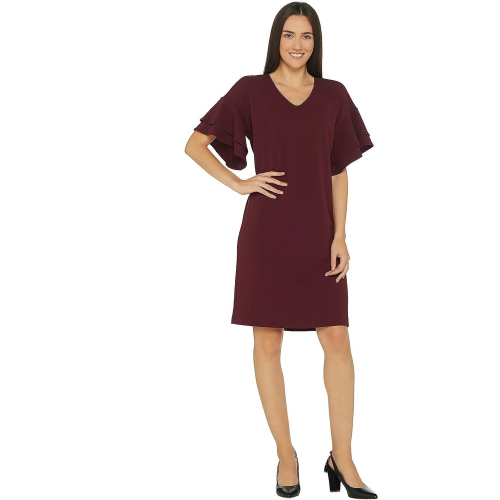 KIM GRAVEL Flutter Sleeve Midi Dress - Picture 6 of 6